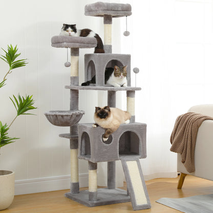 Free Shipping Cat Tree Tower with Scratching Posts Large Cat Scratcher Cat Condo Cat Accessories Pet Beds and Furniture Cat Toys