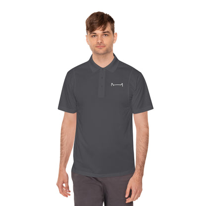 "Feline Elegance: Men's Sport Polo Shirt with Cat Logo - Elevate Your Style with Purr-fect Sophistication!"