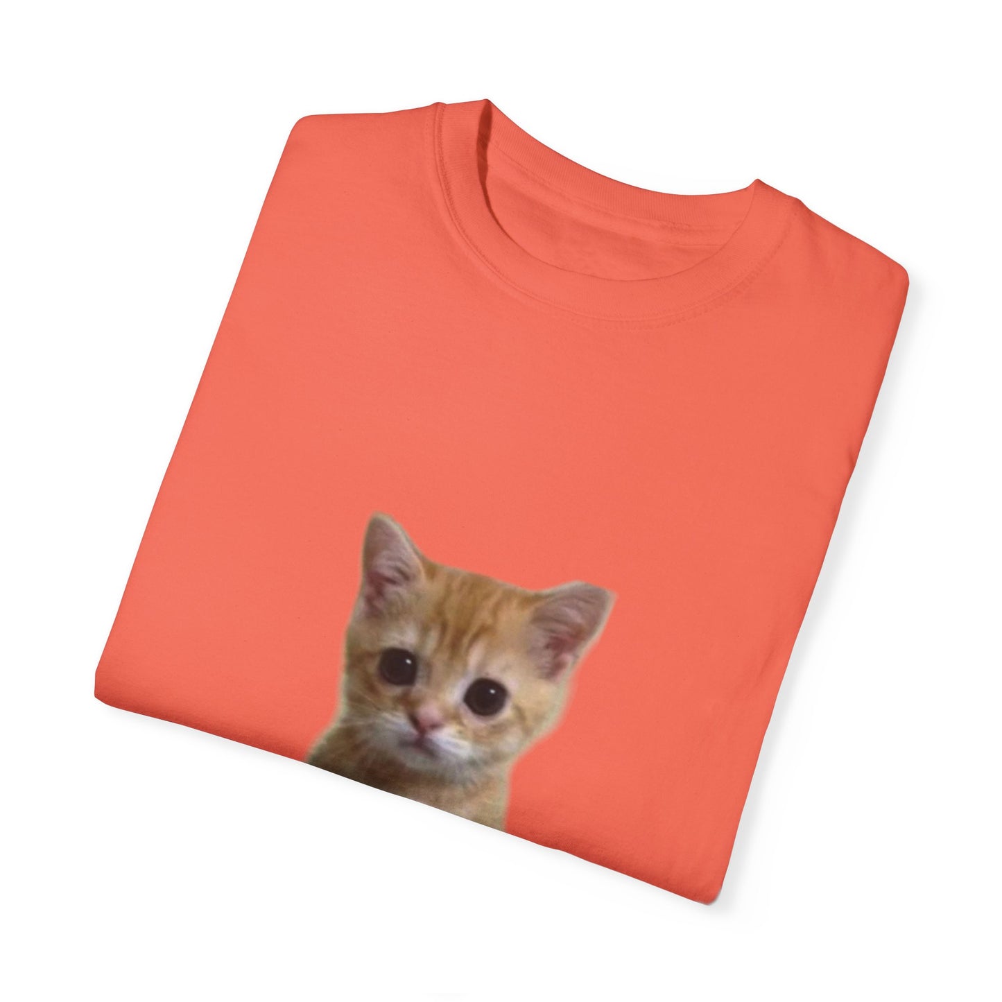 "Adorable Feline Charm: Cute Cat Unisex Garment-Dyed T-shirt - Wear Your Love for Cats in Style!"