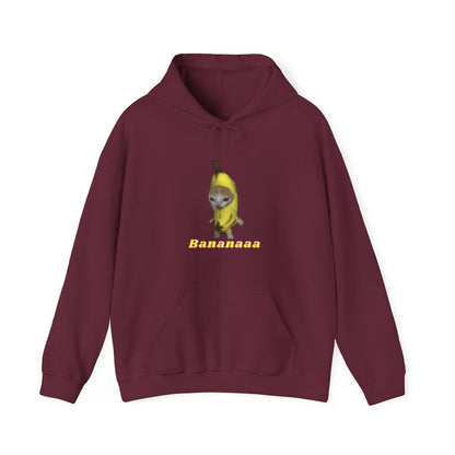 "Banana Cat Bliss: Unisex Heavy Blend™ Hooded Sweatshirt - A Must-Have for Cat Lovers!"