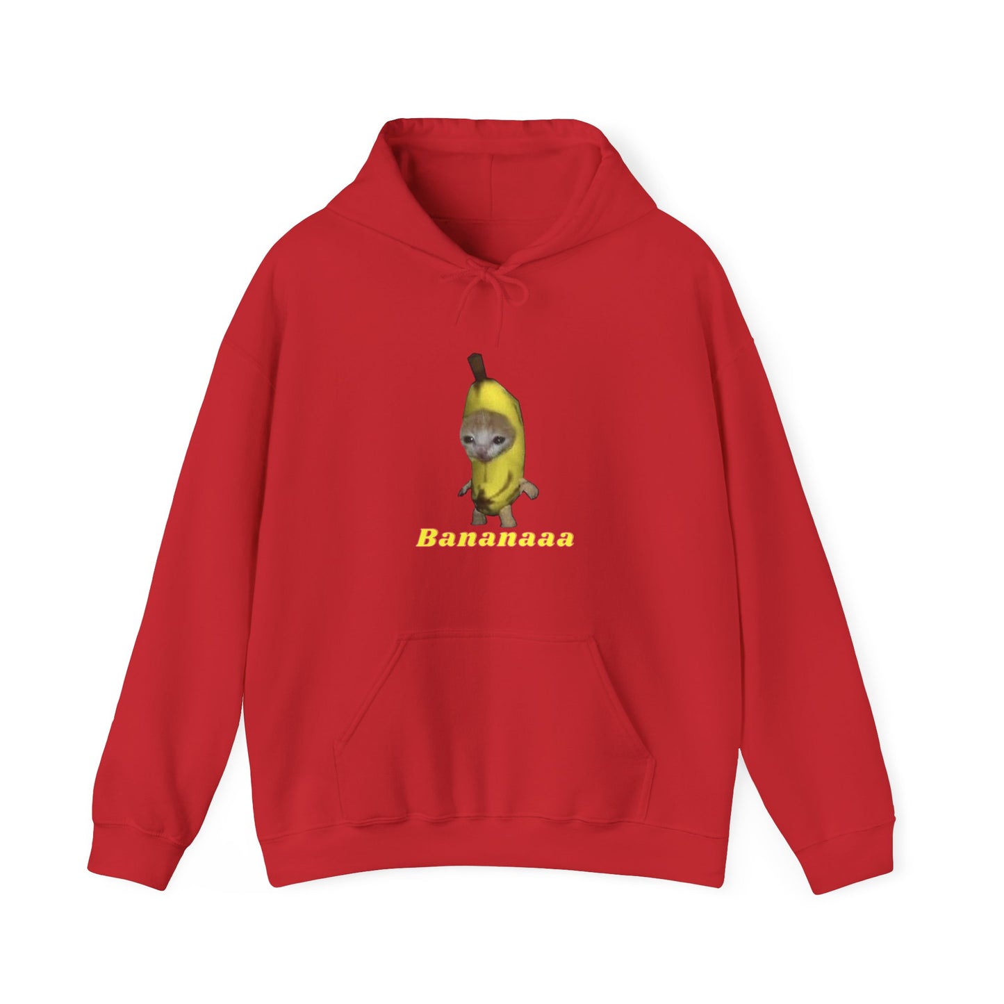 "Banana Cat Bliss: Unisex Heavy Blend™ Hooded Sweatshirt - A Must-Have for Cat Lovers!"