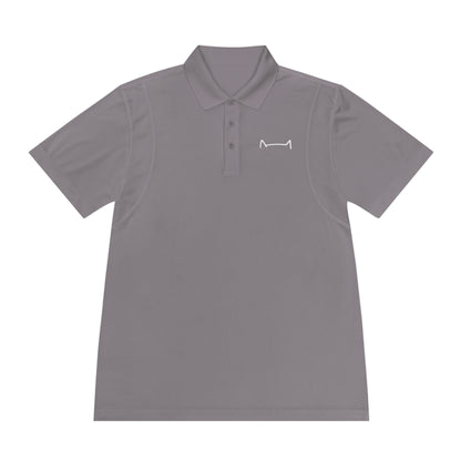 "Feline Elegance: Men's Sport Polo Shirt with Cat Logo - Elevate Your Style with Purr-fect Sophistication!"