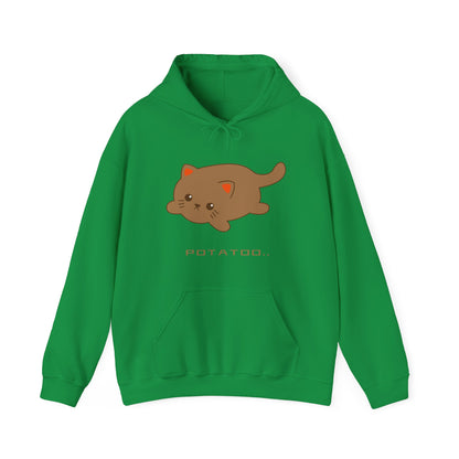 "Adorable Spud Style: Potatoo Cat Unisex Heavy Blend™ Hooded Sweatshirt - Embrace the Quirky Charm of Potato Cat Fashion!"