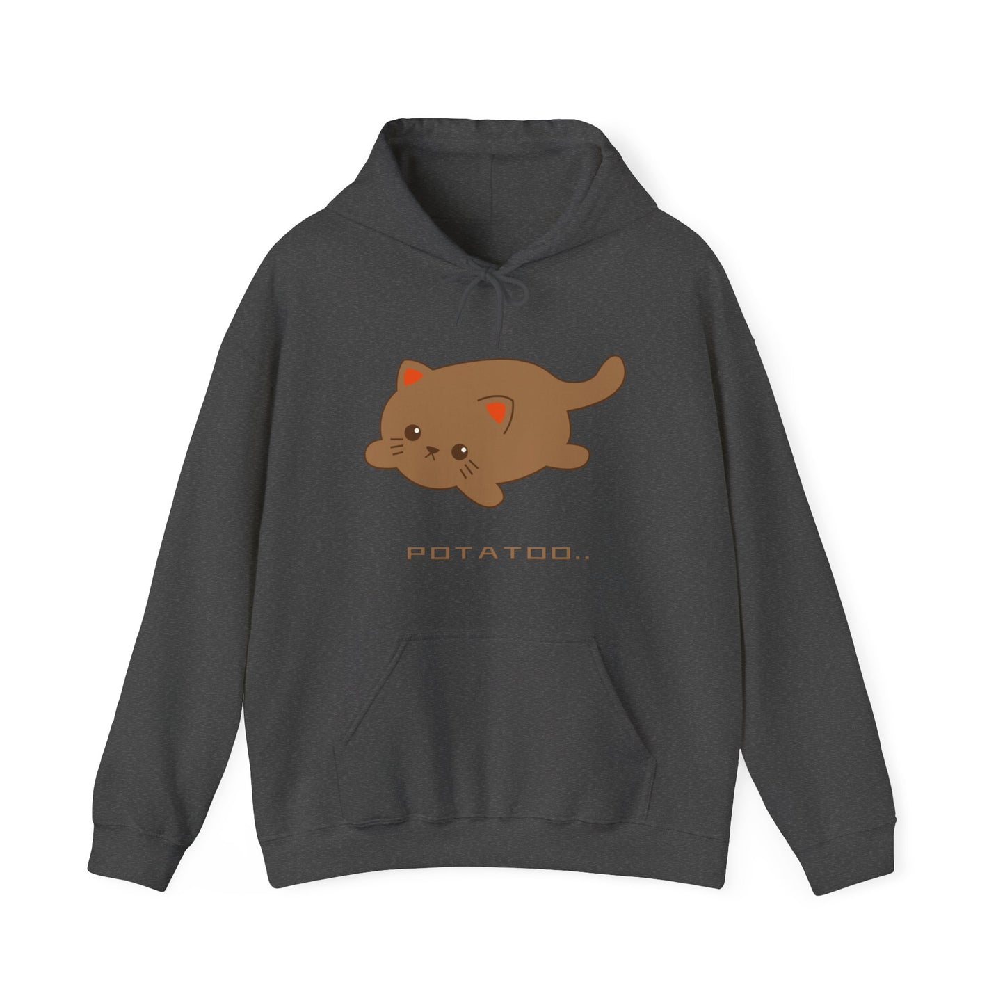 "Adorable Spud Style: Potatoo Cat Unisex Heavy Blend™ Hooded Sweatshirt - Embrace the Quirky Charm of Potato Cat Fashion!"