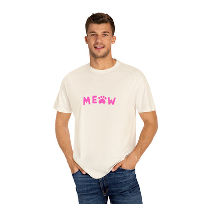 "Meow in Style: Unisex Garment-Dyed T-shirt - Let Your Inner Cat Lover Shine!"