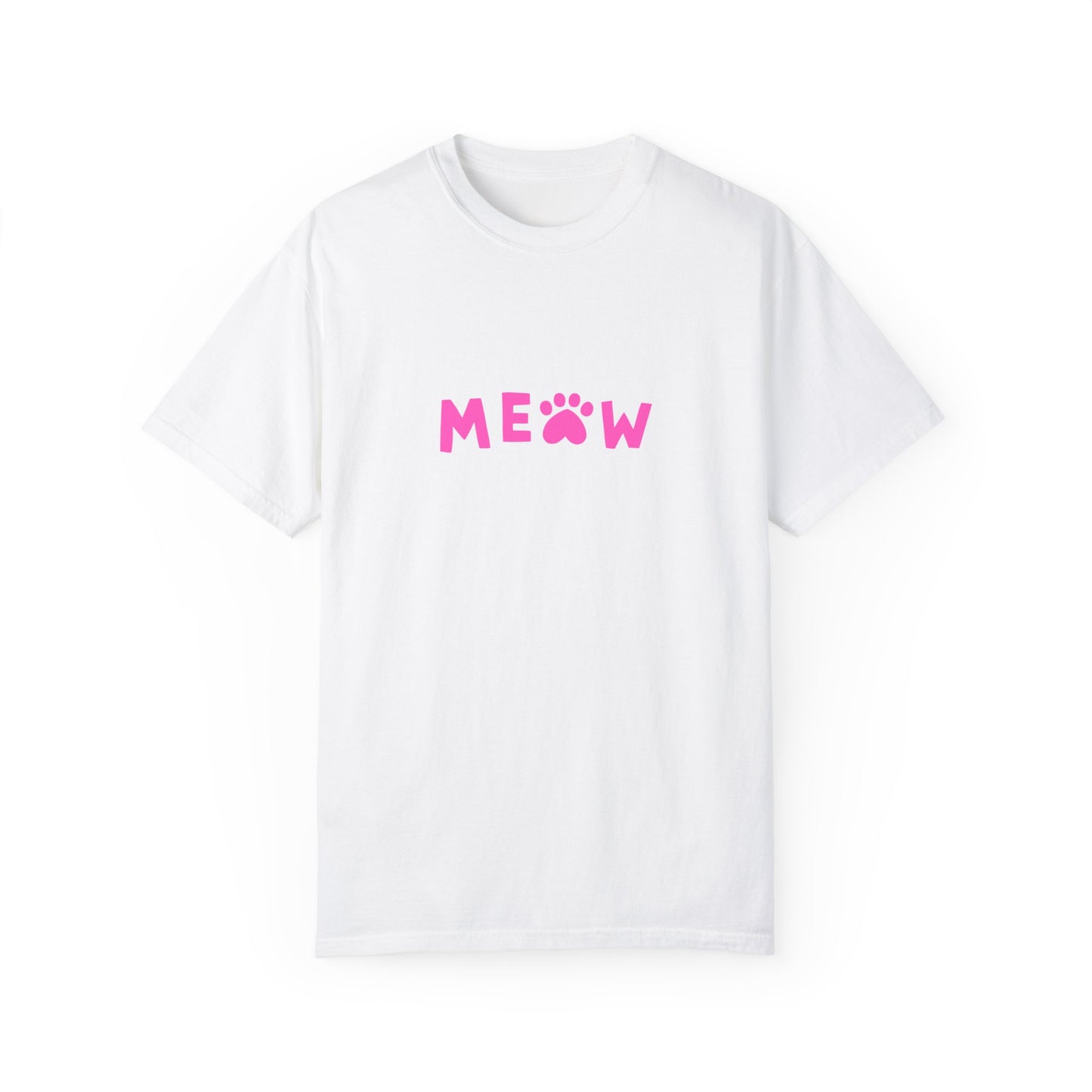 "Meow in Style: Unisex Garment-Dyed T-shirt - Let Your Inner Cat Lover Shine!"