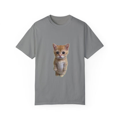 "Adorable Feline Charm: Cute Cat Unisex Garment-Dyed T-shirt - Wear Your Love for Cats in Style!"