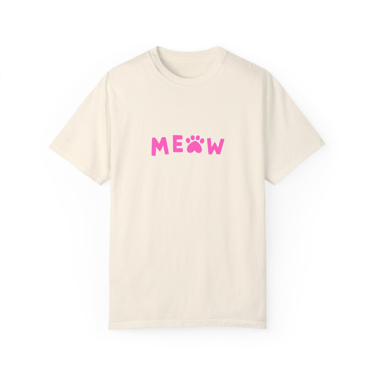 "Meow in Style: Unisex Garment-Dyed T-shirt - Let Your Inner Cat Lover Shine!"