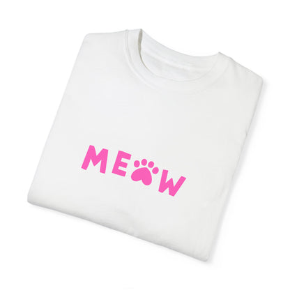 "Meow in Style: Unisex Garment-Dyed T-shirt - Let Your Inner Cat Lover Shine!"