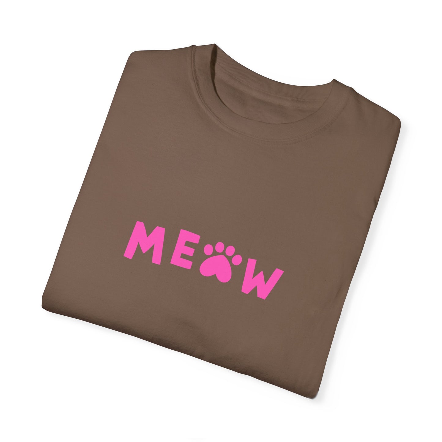 "Meow in Style: Unisex Garment-Dyed T-shirt - Let Your Inner Cat Lover Shine!"