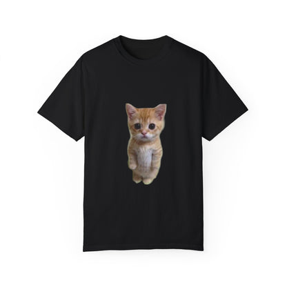 "Adorable Feline Charm: Cute Cat Unisex Garment-Dyed T-shirt - Wear Your Love for Cats in Style!"