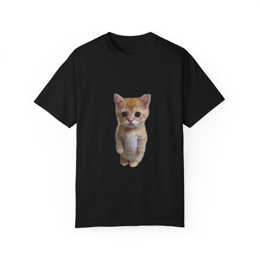 "Adorable Feline Charm: Cute Cat Unisex Garment-Dyed T-shirt - Wear Your Love for Cats in Style!"