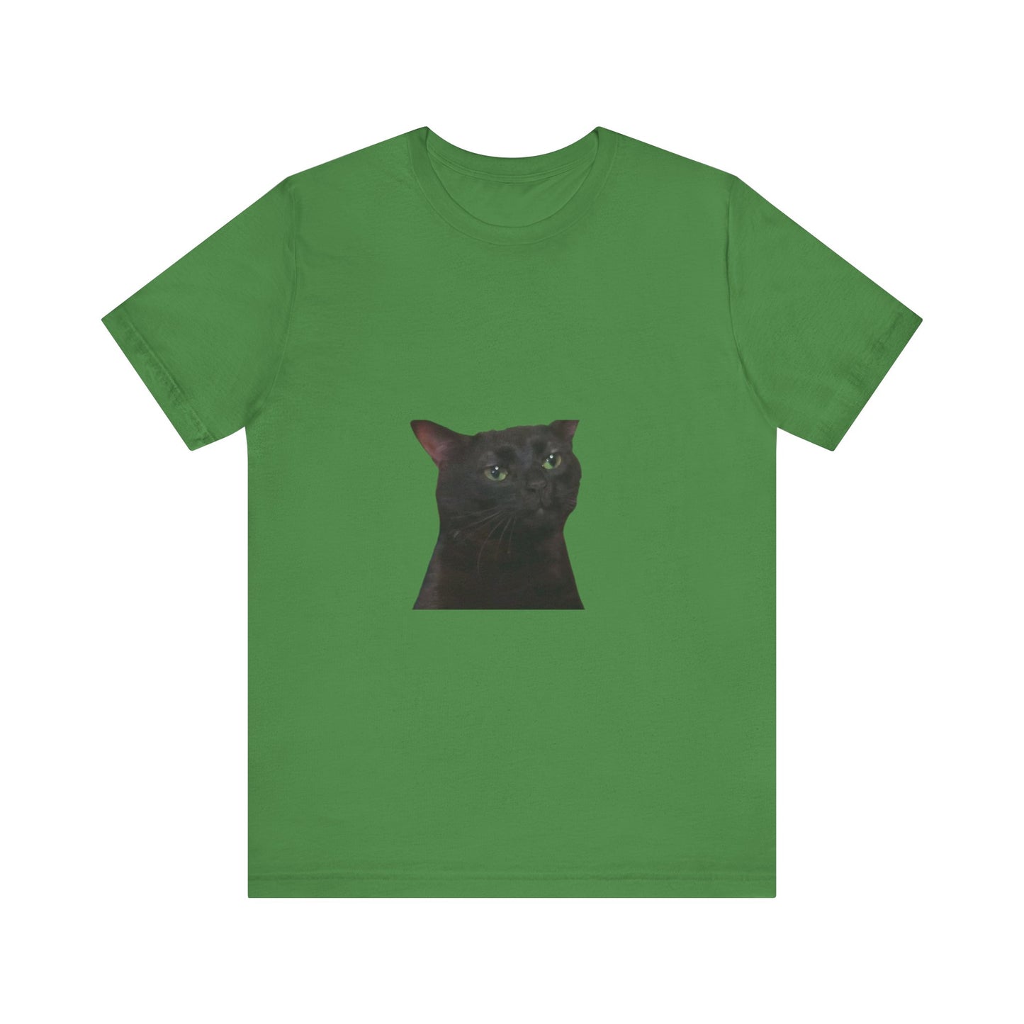 "Expressive Elegance: Sad Cat Unisex Jersey Short Sleeve Tee - Wear Your Emotions with Feline Grace!"