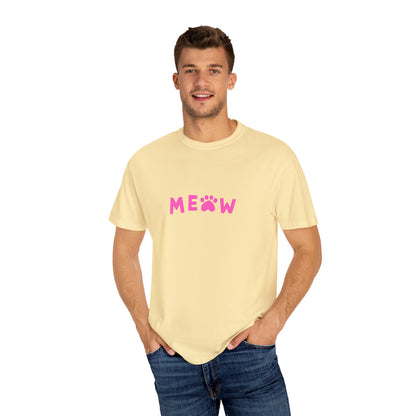 "Meow in Style: Unisex Garment-Dyed T-shirt - Let Your Inner Cat Lover Shine!"