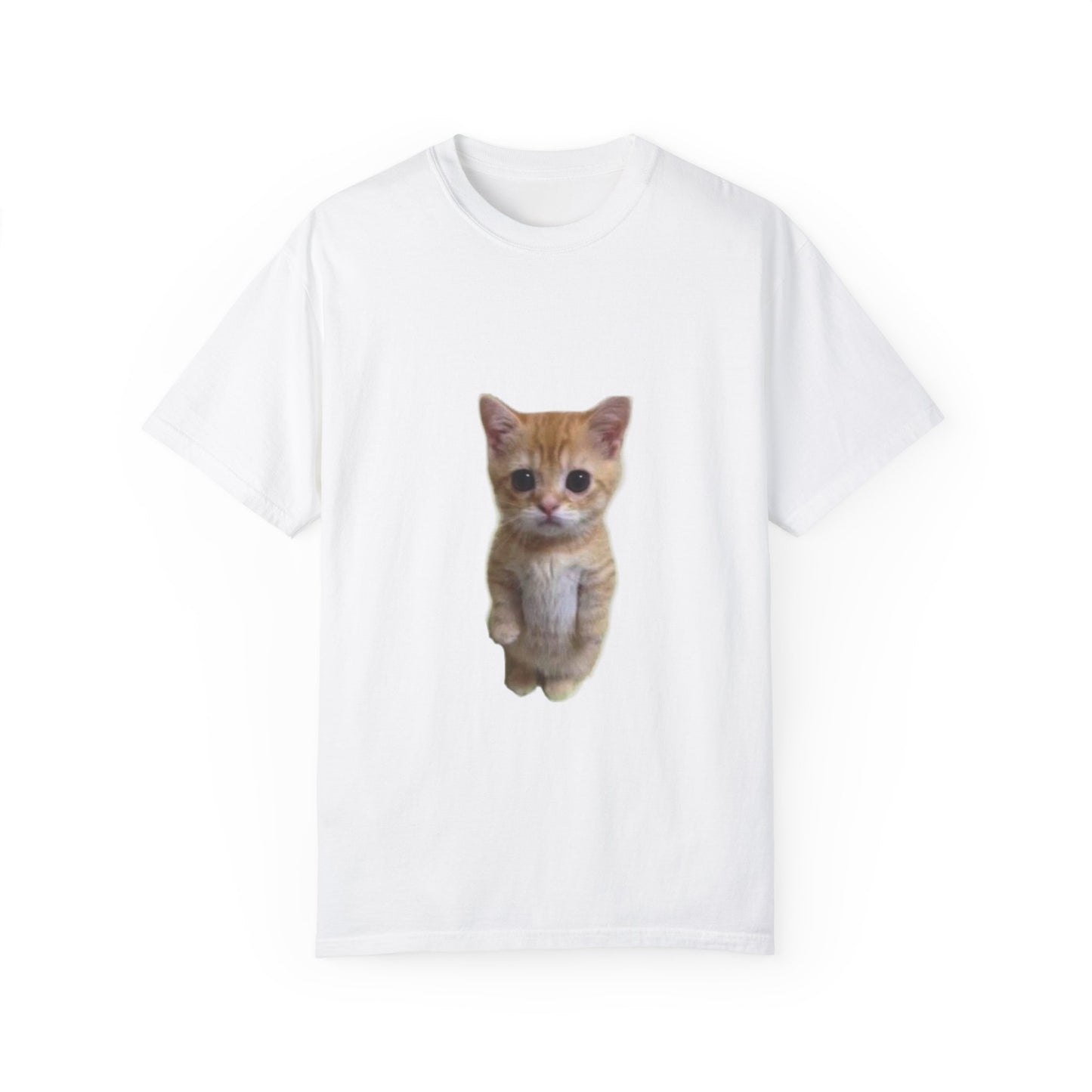 "Adorable Feline Charm: Cute Cat Unisex Garment-Dyed T-shirt - Wear Your Love for Cats in Style!"