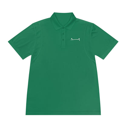 "Feline Elegance: Men's Sport Polo Shirt with Cat Logo - Elevate Your Style with Purr-fect Sophistication!"