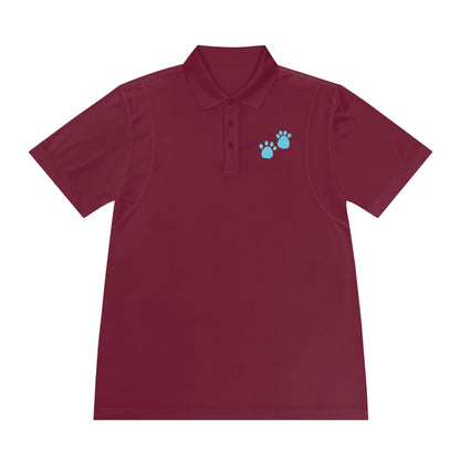 "Pawsitively Stylish: Cat Paw Men's Sport Polo Shirt - Add a Touch of Feline Charm to Your Wardrobe!"