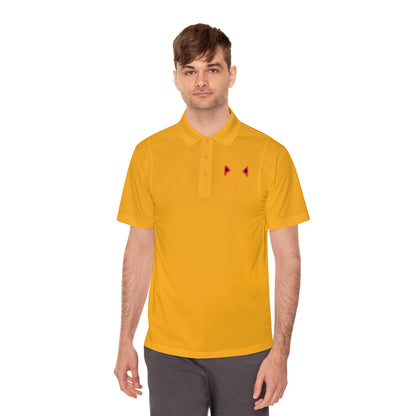 "Feline Flair: Men's Sport Polo Shirt with Cat Ears - Unleash Your Inner Cattitude!"