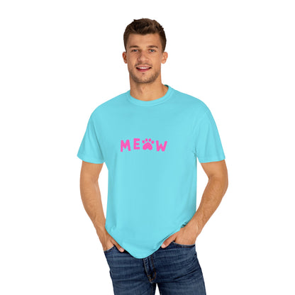 "Meow in Style: Unisex Garment-Dyed T-shirt - Let Your Inner Cat Lover Shine!"