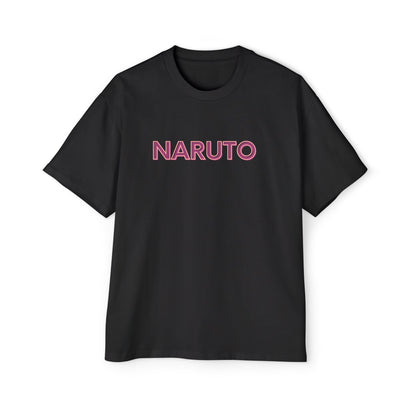 "Legendary Power: Naruto Nine Tail Fox Men's Heavy Oversized Tee - Unleash Your Inner Ninja with Style!"