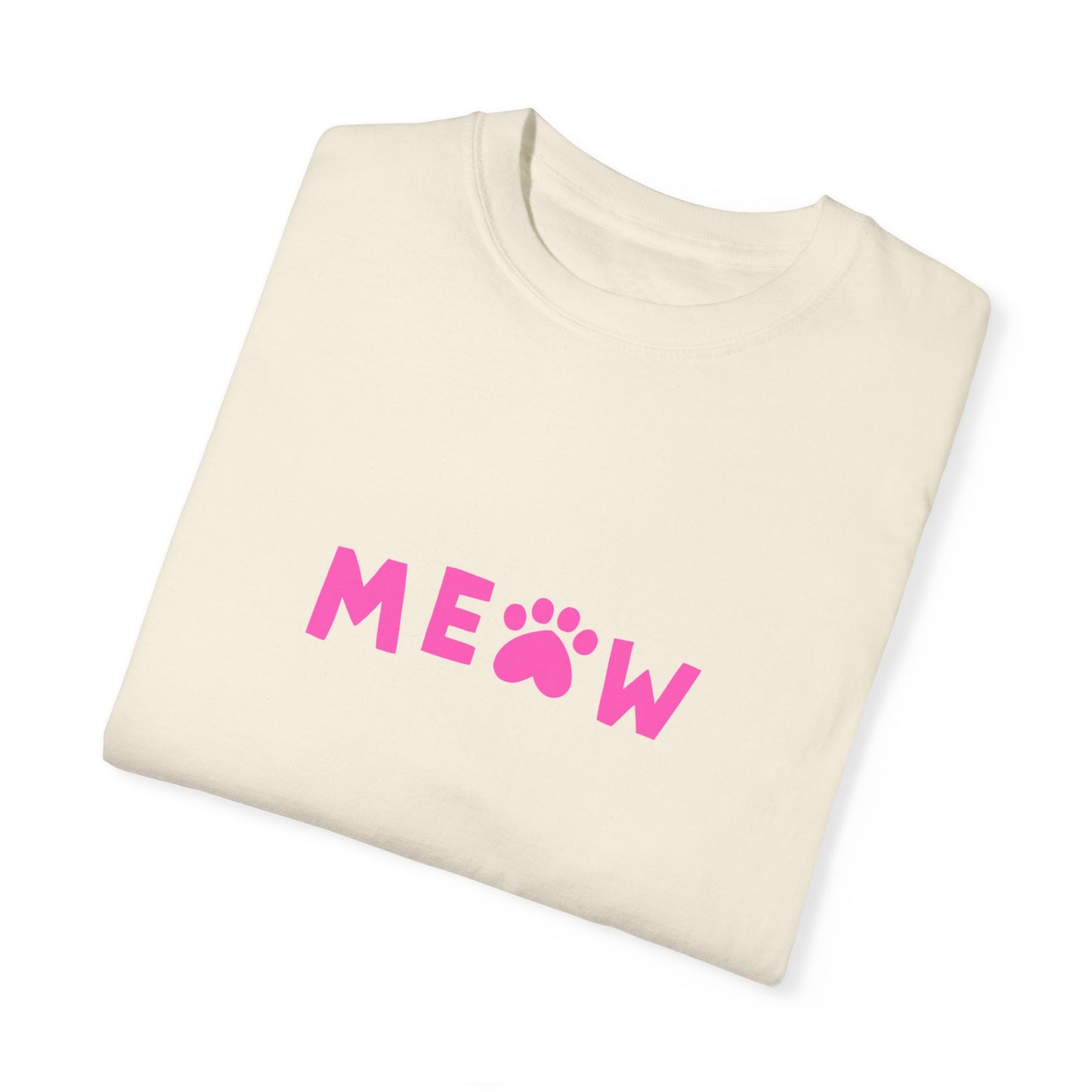 "Meow in Style: Unisex Garment-Dyed T-shirt - Let Your Inner Cat Lover Shine!"