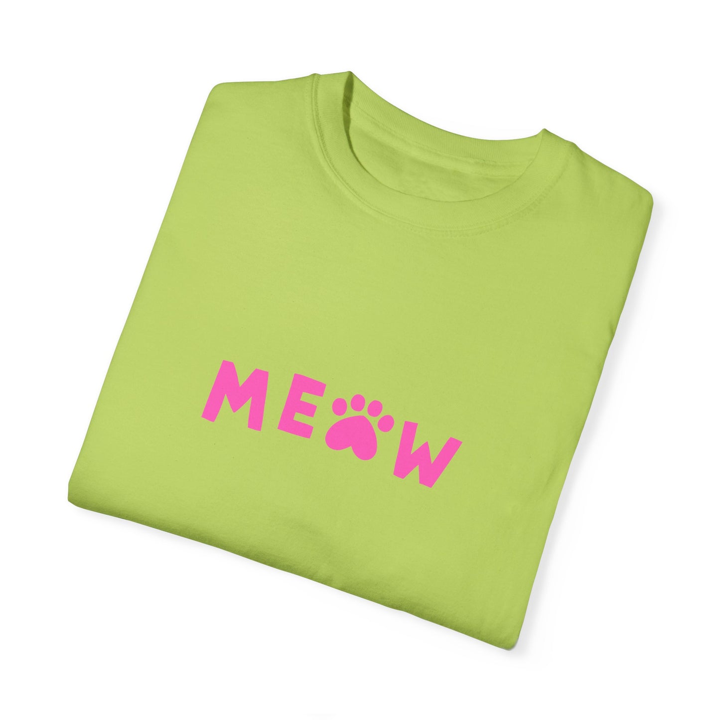 "Meow in Style: Unisex Garment-Dyed T-shirt - Let Your Inner Cat Lover Shine!"