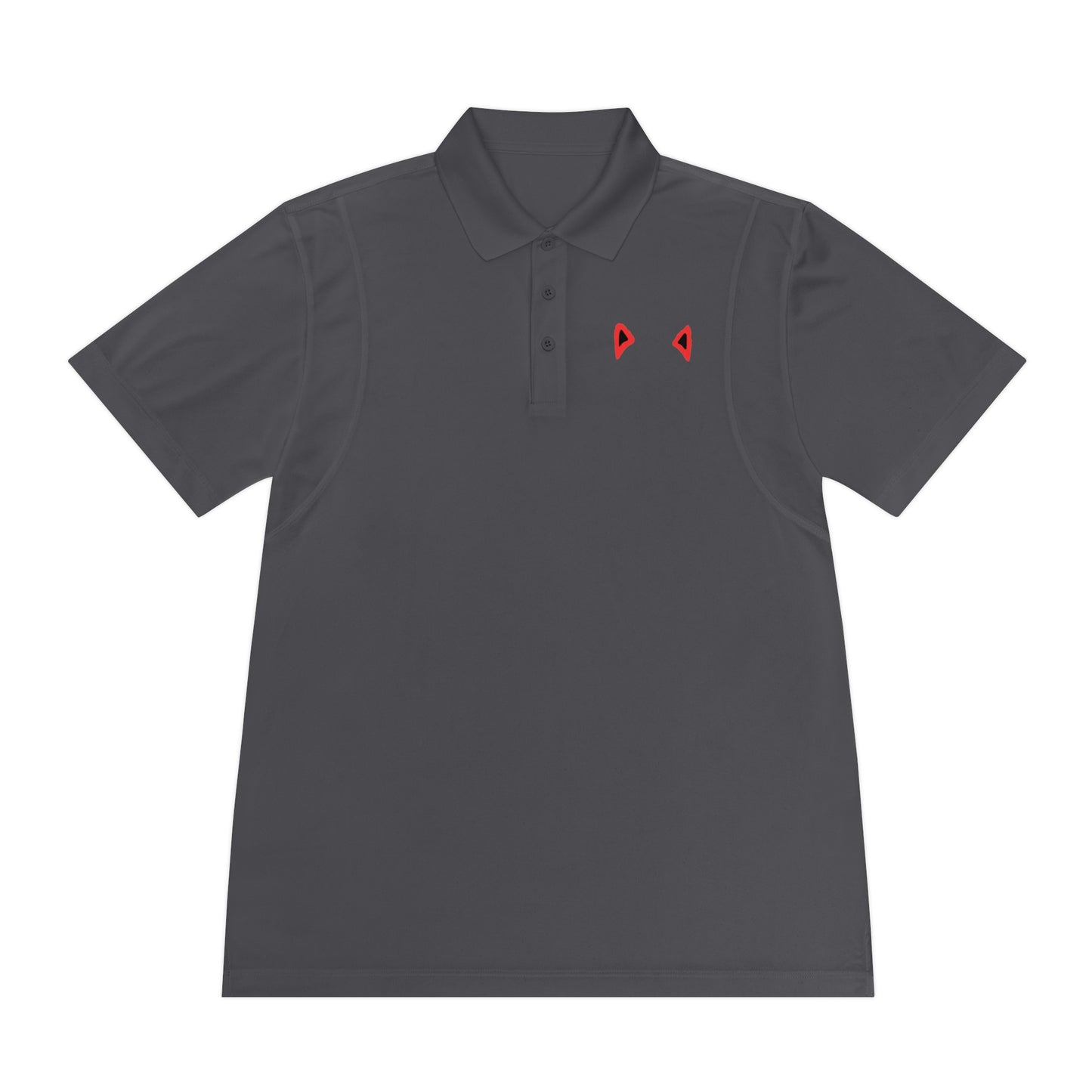 "Feline Flair: Men's Sport Polo Shirt with Cat Ears - Unleash Your Inner Cattitude!"