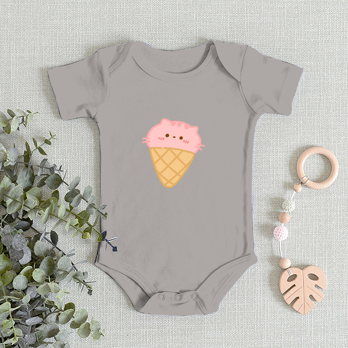 "Baby Onesie | Rabbit Skins: Delight Your Little One with Feline Comfort and Cuteness!"