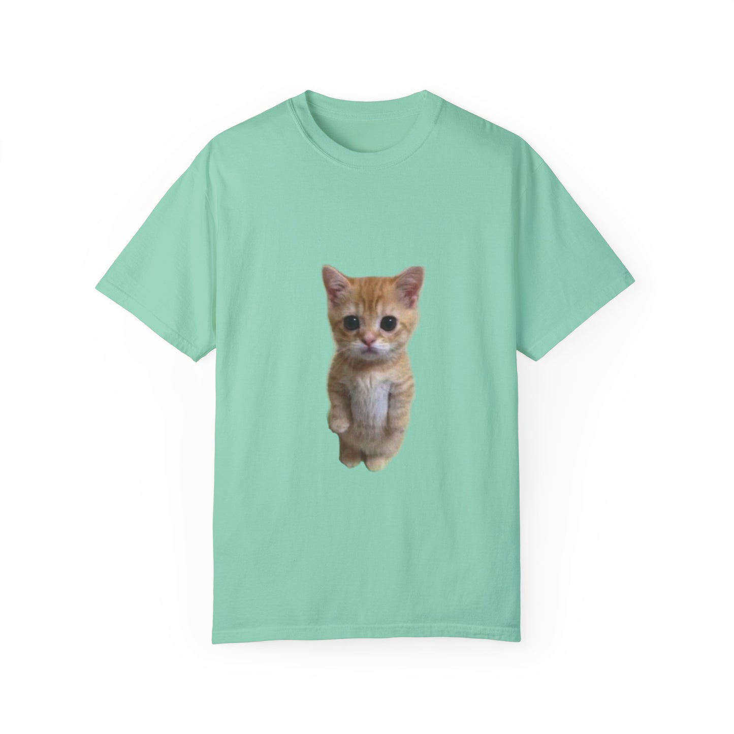 "Adorable Feline Charm: Cute Cat Unisex Garment-Dyed T-shirt - Wear Your Love for Cats in Style!"