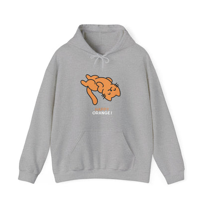 "Vibrant Feline Charm: Orange Cat Unisex Heavy Blend™ Hooded Sweatshirt - Add a Splash of Color to Your Cat-Inspired Wardrobe!"