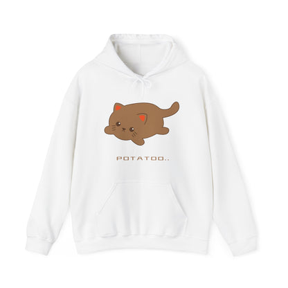 "Adorable Spud Style: Potatoo Cat Unisex Heavy Blend™ Hooded Sweatshirt - Embrace the Quirky Charm of Potato Cat Fashion!"