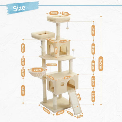 Free Shipping Cat Tree Tower with Scratching Posts Large Cat Scratcher Cat Condo Cat Accessories Pet Beds and Furniture Cat Toys