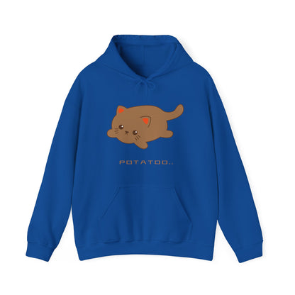 "Adorable Spud Style: Potatoo Cat Unisex Heavy Blend™ Hooded Sweatshirt - Embrace the Quirky Charm of Potato Cat Fashion!"