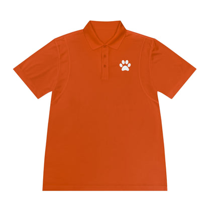 "Paws for Attention: Cat Paw Single Men's Sport Polo Shirt - Sporty Style with a Feline Flair!"