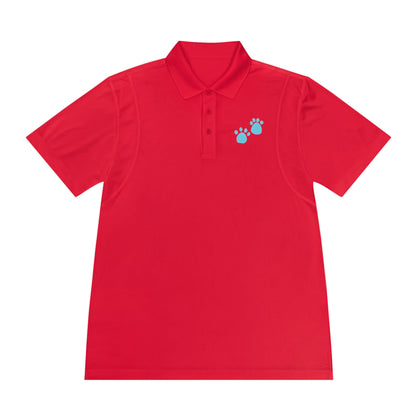 "Pawsitively Stylish: Cat Paw Men's Sport Polo Shirt - Add a Touch of Feline Charm to Your Wardrobe!"