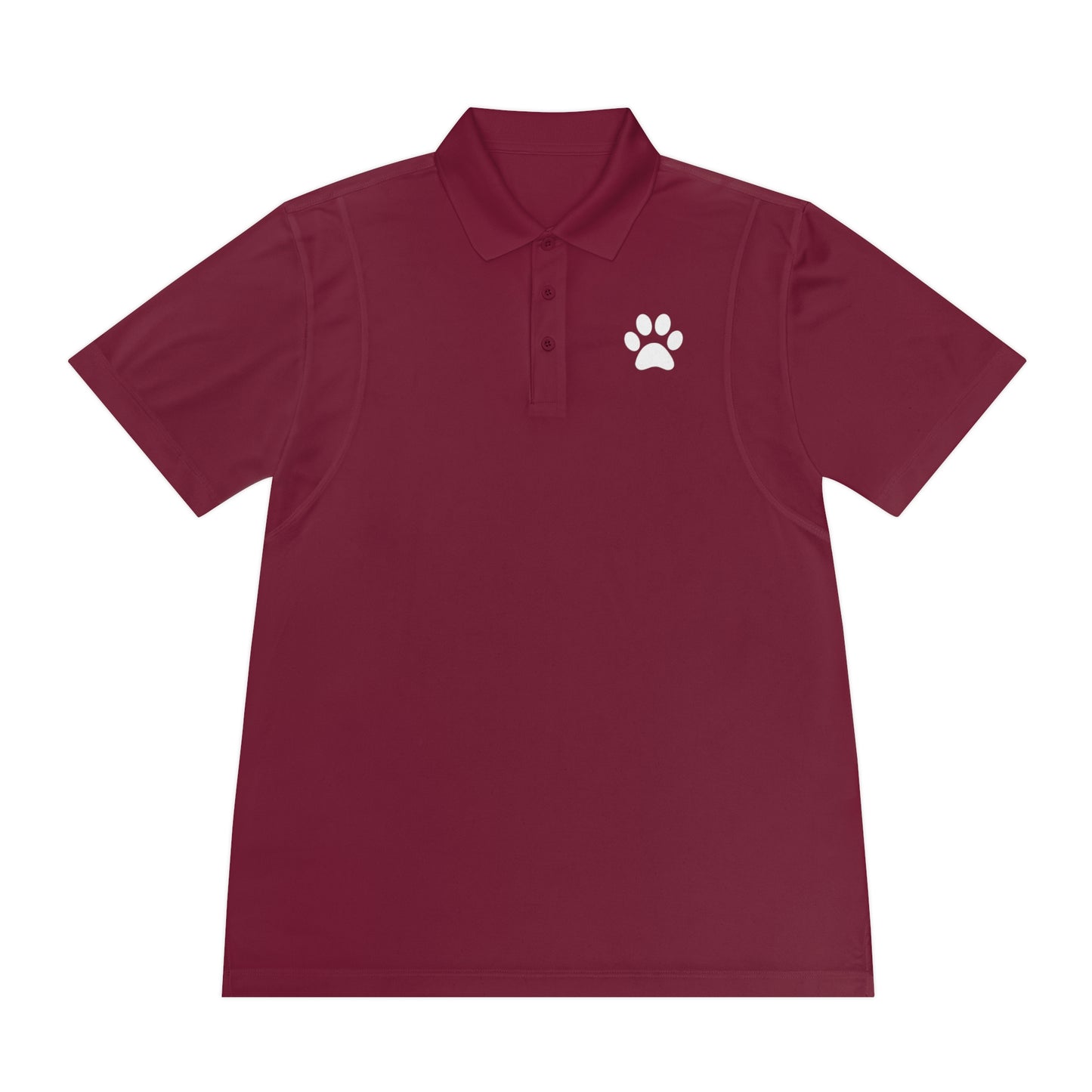 "Paws for Attention: Cat Paw Single Men's Sport Polo Shirt - Sporty Style with a Feline Flair!"