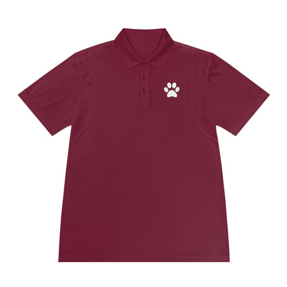 "Paws for Attention: Cat Paw Single Men's Sport Polo Shirt - Sporty Style with a Feline Flair!"