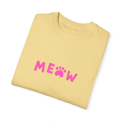 "Meow in Style: Unisex Garment-Dyed T-shirt - Let Your Inner Cat Lover Shine!"