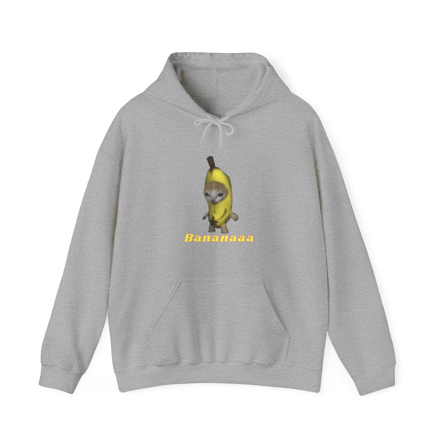 "Banana Cat Bliss: Unisex Heavy Blend™ Hooded Sweatshirt - A Must-Have for Cat Lovers!"