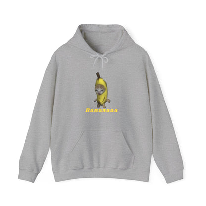 "Banana Cat Bliss: Unisex Heavy Blend™ Hooded Sweatshirt - A Must-Have for Cat Lovers!"