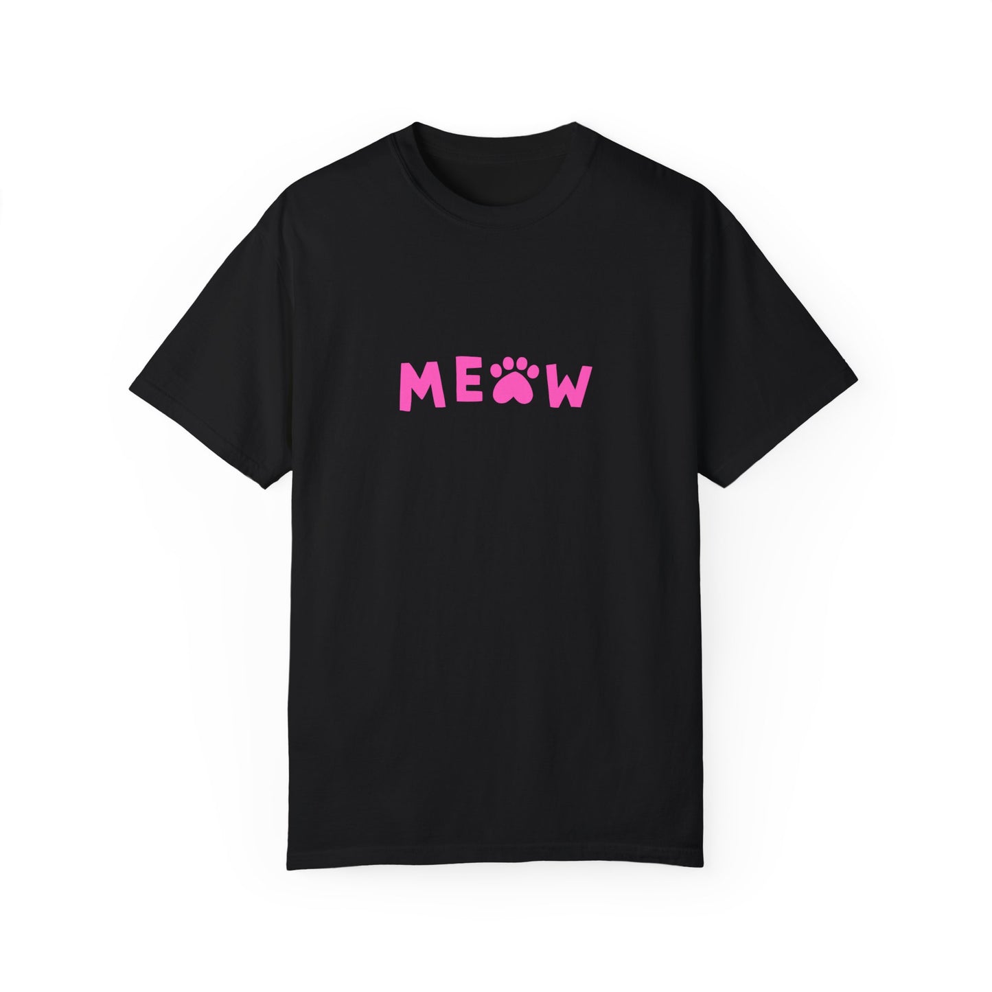 "Meow in Style: Unisex Garment-Dyed T-shirt - Let Your Inner Cat Lover Shine!"