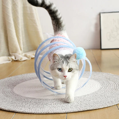 Cats Tunnel Foldable Pet Cat Toys Funny Kitten Stick Mouse Supplies Fun Toy Tunnel Toy for Cat Play Tunnel Tube Cat Accessories