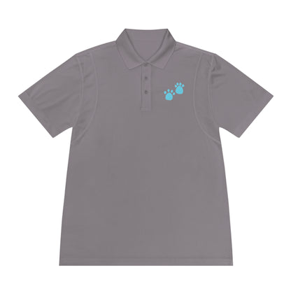 "Pawsitively Stylish: Cat Paw Men's Sport Polo Shirt - Add a Touch of Feline Charm to Your Wardrobe!"