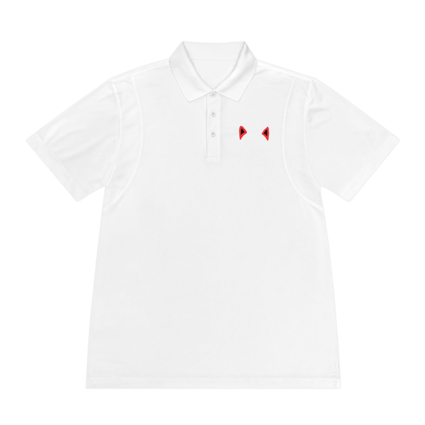 "Feline Flair: Men's Sport Polo Shirt with Cat Ears - Unleash Your Inner Cattitude!"