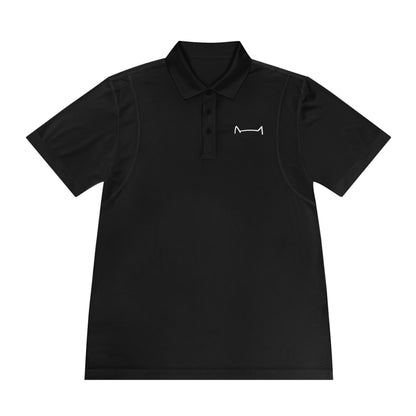 "Feline Elegance: Men's Sport Polo Shirt with Cat Logo - Elevate Your Style with Purr-fect Sophistication!"