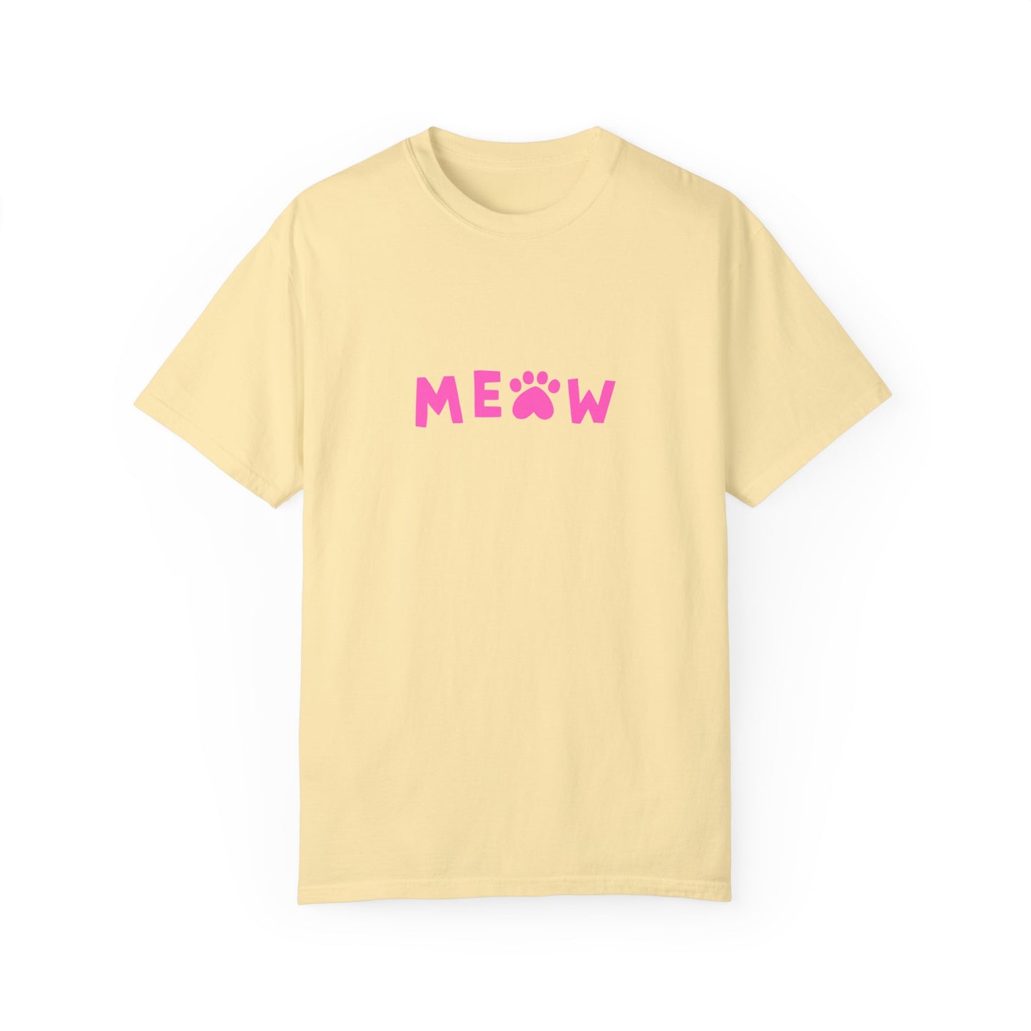 "Meow in Style: Unisex Garment-Dyed T-shirt - Let Your Inner Cat Lover Shine!"