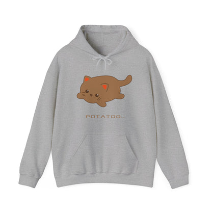 "Adorable Spud Style: Potatoo Cat Unisex Heavy Blend™ Hooded Sweatshirt - Embrace the Quirky Charm of Potato Cat Fashion!"