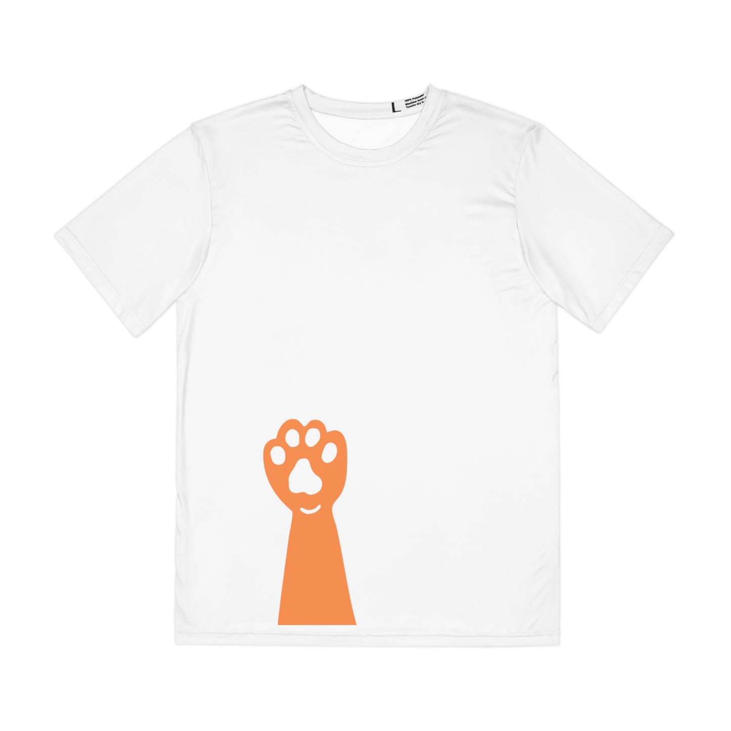 "Purr-fect Prints: CAT PAW Men's Polyester Tee (AOP) - Show Your Love for Felines in Style!"