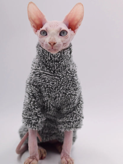 DUOMASUMI Super Cool Cat Outfits Autumn Winter Warm Wearing Hairless Cat Apparel Clothing Sphynx Cat Clothes