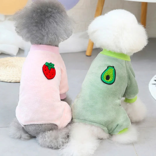 Warm Winter Pet Dog Jumpsuit Pajama for Puppy Dogs Shih Yorkshire Terrier Pajamas Overalls Small Cat Clothes Clothing S-XXL